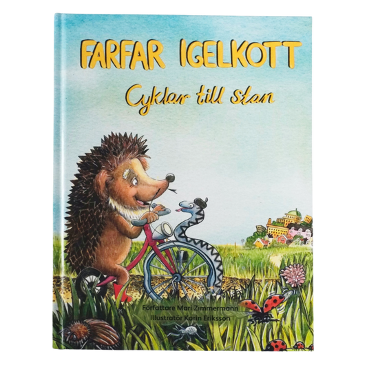 Boken om farfar igelkott som vill cykla till stan