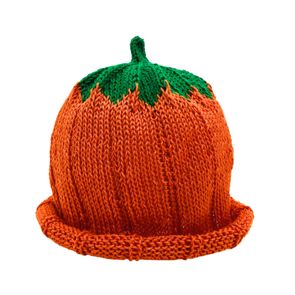 Handstickad orange pumpamössa - By Lelou