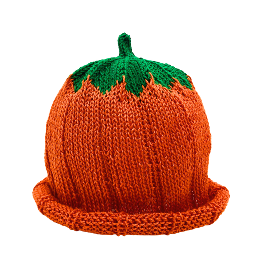 Handstickad orange pumpamössa - By Lelou