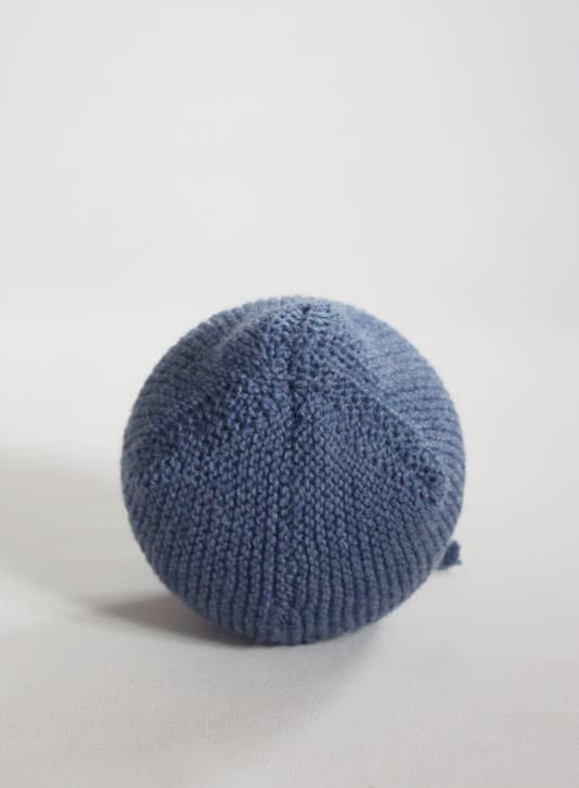 Stickad Mössa Merino Jeansblå - By Lelou